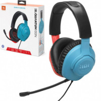 JBL Quantum 100N Auricular Gaming Compatible con Nintendo Switch Azul/rojo