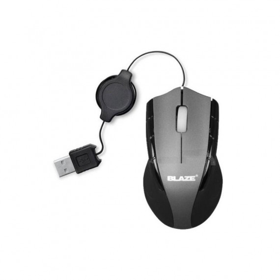 Ratón BLAZE M-2051 para Portátiles con Cable Retráctil