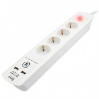 TM ELECTRON TMUAD304 Base Múltiple 4 Tomas 2 USB