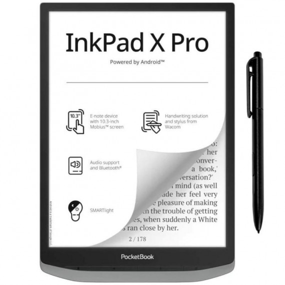POCKETBOOK Inkpad X Pro Gris Niebla 10.3'' E-reader con Lápiz
