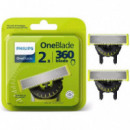 PHILIPS Oneblade 360 QP420/50 Pack de 2 Cuchillas