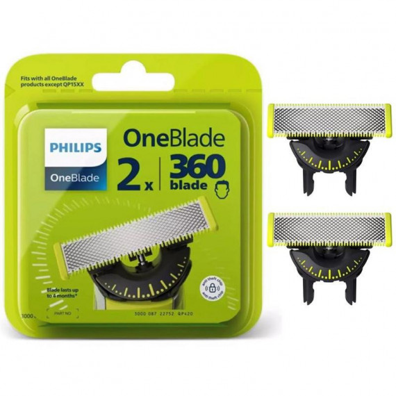 PHILIPS Oneblade 360 QP420/50 Pack de 2 Cuchillas