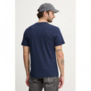 Camiseta de Algodón con Cuello en V de LACOSTE