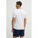 Camiseta de Algodón con Cuello en V de LACOSTE