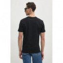 Camiseta de Algodón con Cuello en V de LACOSTE