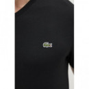 Camiseta de Algodón con Cuello en V de LACOSTE