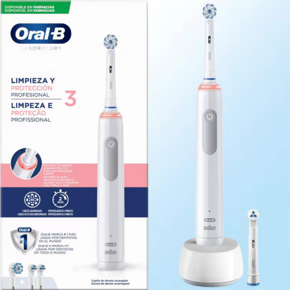 BRAUN Oral B Cepillo Eléctrico Profesional 3 Laboratory Blanco (D505.533.3)