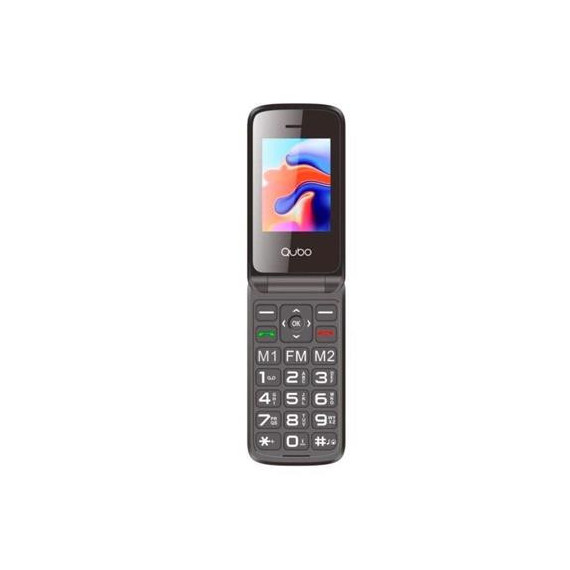 QUBO Telefono Movil X247C Negro Dual Sim.camara Bluetooth,radio Fm,boton Sos