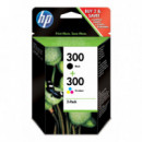 HP Cartucho CN637EE Kit Negro+color Nº 300