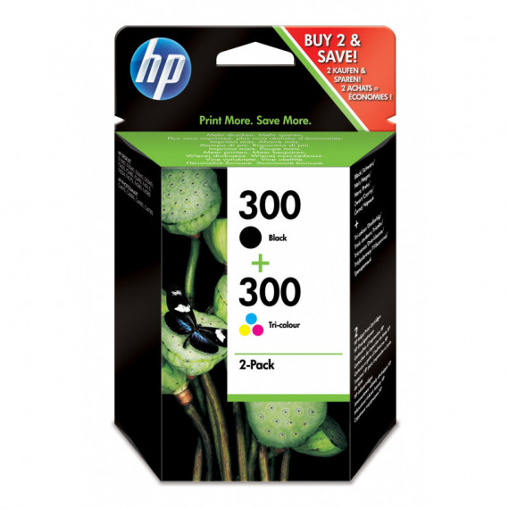 HP Cartucho CN637EE Kit Negro+color Nº 300