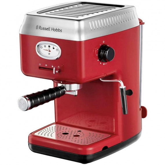 RUSSELL HOBBS Retro Cafetera Espresso Roja