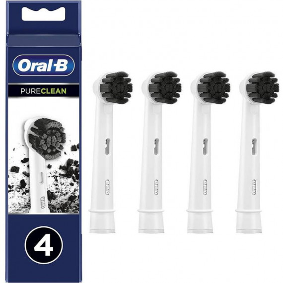 Oral-b Pure Clean Charcoal Cabezales Recambio Pack 4  BRAUN