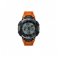 FILA Reloj Digital Negro y Naranja 38-824-102