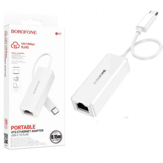 BOROFONE DH7 Adaptador Usb-c a RJ45 Ethernet