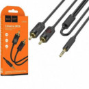 Cable Audio Jack 3.5MM a Doble Rca HOCO UPA28 1.5M Negro