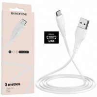 BOROFONE BX18 Cable USB a Micro USB 3 Metros Blanco