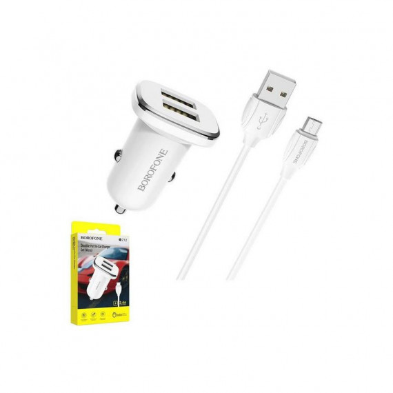 BOROFONE BZ12 Cargador de Coche USB con Cable Micro USB