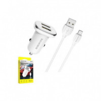 BOROFONE BZ12 Cargador de Coche USB con Cable Micro USB