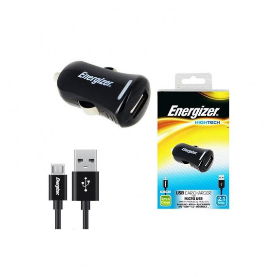 ENERGIZER Cargador Coche USB 2A + Cable Micro USB