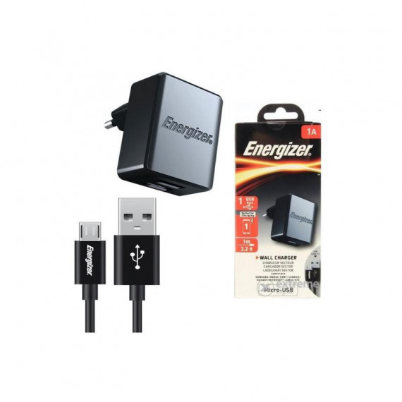 ENERGIZER ACA1AEUCMC3 Cargador USB 1AMP + Cable Micro USB