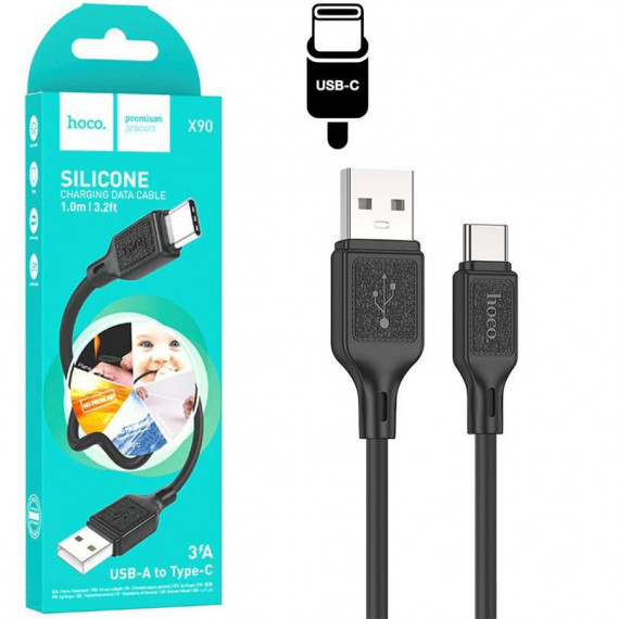 HOCO X90 Cable Cool Silicone Type-c Negro
