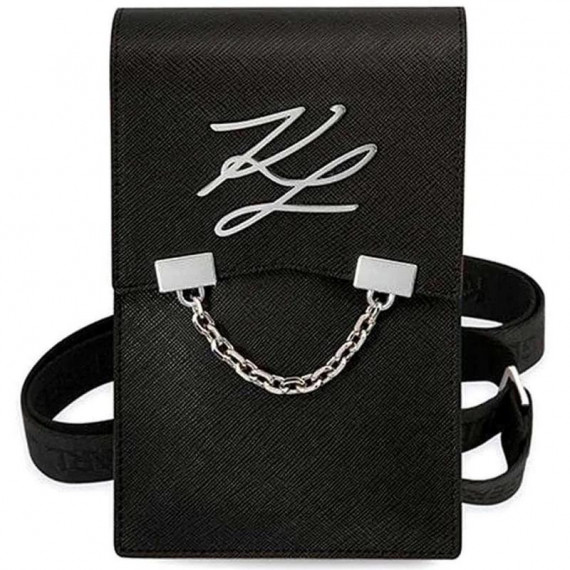 Karl Lagerfeld Bolso de Mano KLWBSAKLCK Negro con Cadena