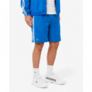 Pantalón Corto de Rayas con Logotipo Deportivo de LACOSTE
