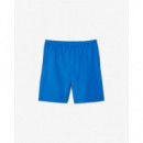 Pantalón Corto de Rayas con Logotipo Deportivo de LACOSTE