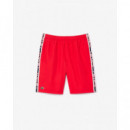 Pantalón Corto de Rayas con Logotipo Deportivo de LACOSTE