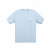 Camisetas Hombre Camiseta HERSCHEL Pigment Dye Pocket Ashley Blue