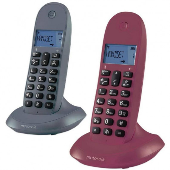 MOTOROLA C1002LB+ Duo Teléfono Inalámbrico