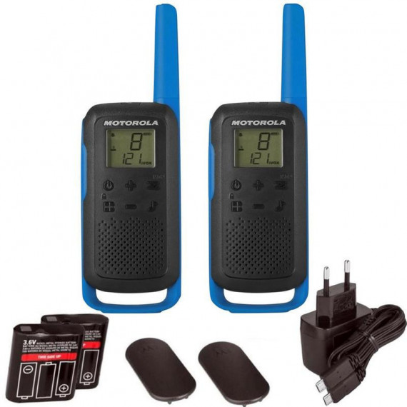 MOTOROLA Talkabout T62 Walkie Talkie Azul (pack de 2)