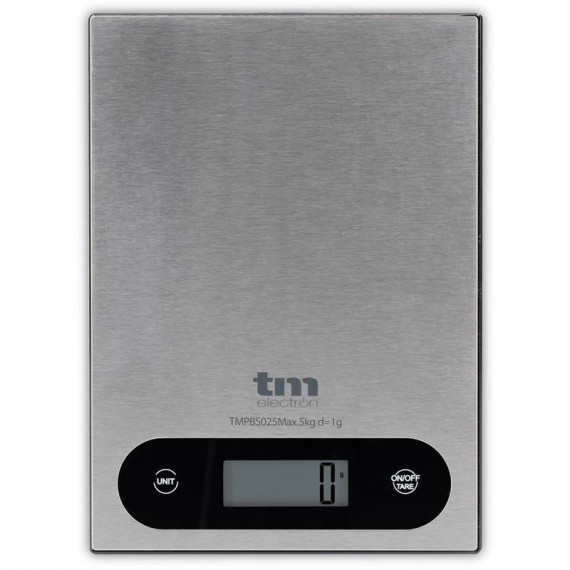 TM ELECTRON Báscula Cocina 5 Kg Acero Inoxidable