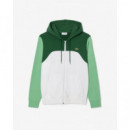 Sudadera con Capucha y Cremallera con Bloques de Color de LACOSTE