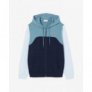 Sudadera con Capucha y Cremallera con Bloques de Color de LACOSTE