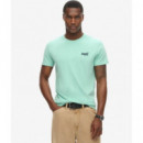 Camiseta de Algodón Orgánico con Logotipo Essential de SUPERDRY