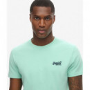 Camiseta de Algodón Orgánico con Logotipo Essential de SUPERDRY