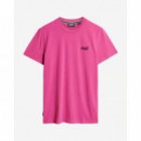 Camiseta de Algodón Orgánico con Logotipo Essential de SUPERDRY