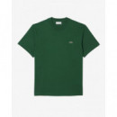 Camiseta de Corte Clásico de Punto de Algodón de LACOSTE