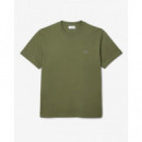 Camiseta de Corte Clásico de Punto de Algodón de LACOSTE