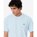 Camiseta de Corte Clásico de Punto de Algodón de LACOSTE