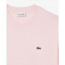 Camiseta de Corte Clásico de Punto de Algodón de LACOSTE