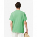 Camiseta de Corte Clásico de Punto de Algodón de LACOSTE