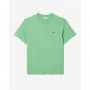 Camiseta de Corte Clásico de Punto de Algodón de LACOSTE