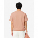 Camiseta de Corte Clásico de Punto de Algodón de LACOSTE