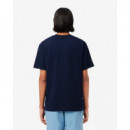 Camiseta de Corte Clásico de Punto de Algodón de LACOSTE