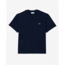 Camiseta de Corte Clásico de Punto de Algodón de LACOSTE