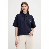Ss Rugby Jersey Patch Polo Top Baritone  CALVIN KLEIN