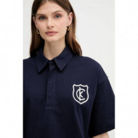 Ss Rugby Jersey Patch Polo Top Baritone  CALVIN KLEIN