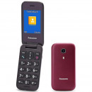 PANASONIC KX-TU400 Teléfono Móvil para Mayores Granate